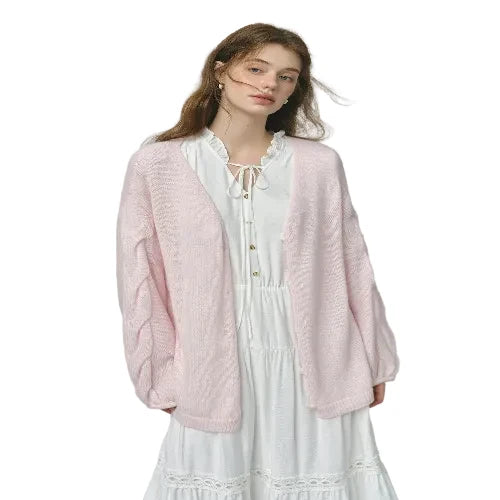Cozy alpaca knit cardigan for women