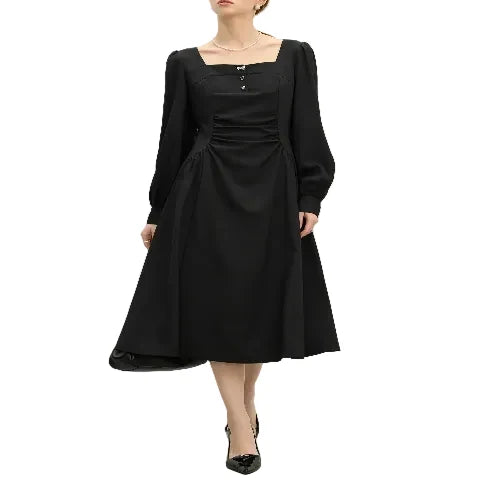 Elegant long sleeve spring dress for women