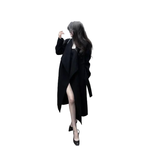 Loose fit women's long winter coat