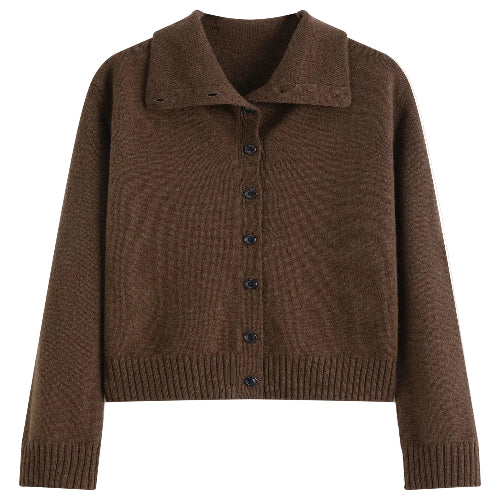 Regular fit women's convertible knit cardigan