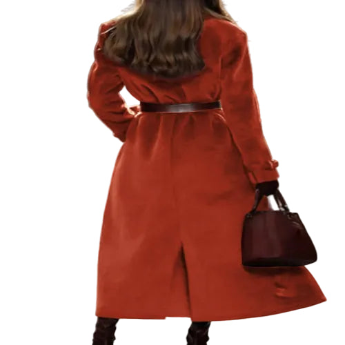 Sleeveless women's slim fit long coat
