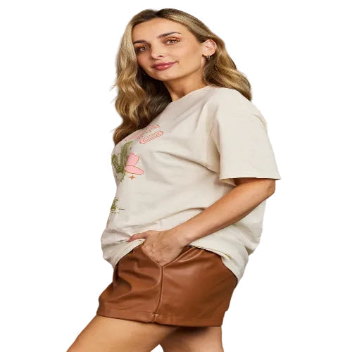 Women's Western graphic cotton T-shirt