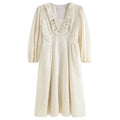 Women's lace dress with floral embroidery