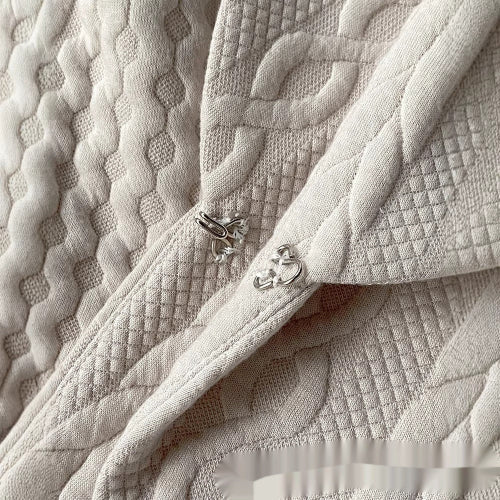Women's lapel collar jacquard outerwear