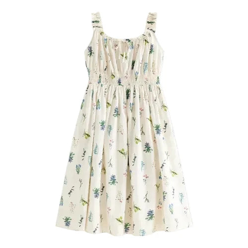 Women's mid-calf floral print dress