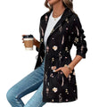 Women's printed floral polyester jacket
