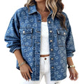 Women's retro-inspired heart print outerwear