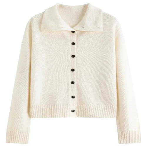 Women's sheep wool blend cardigan with buttons