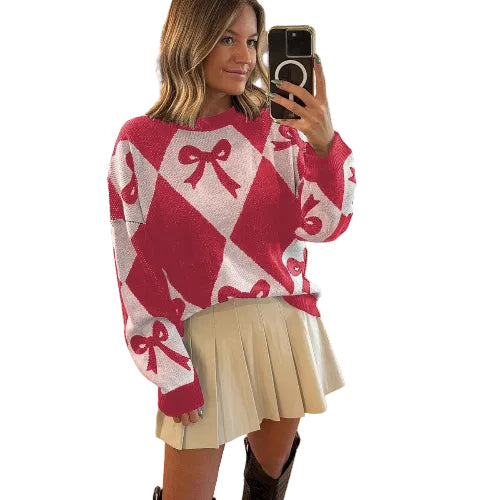 Women's viscose fiber knitted sweater