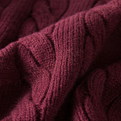 Women's wool blend striped knit sweater